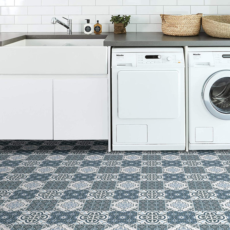 Bueno 30.48 x 30.48 cm PVC Tile in Blue