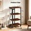 AV Media Stand with Charging & RGB Lights, Wooden Gaming TV Stand