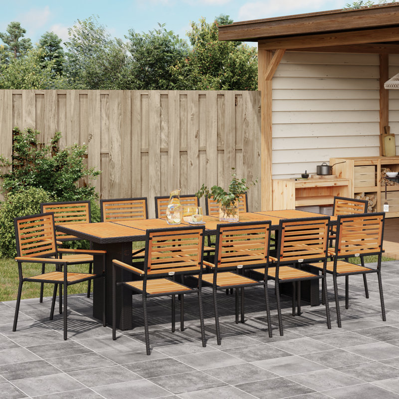 10 - Person Patio Dining Set with Rectangular Table