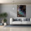  «Koi Galaxy» par Rich Monet, art mural sur toile, 40 po x 54 po