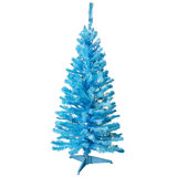 Pre-Lit Medium Pine Artificial Christmas Tree - Sky Blue - Clear Lights