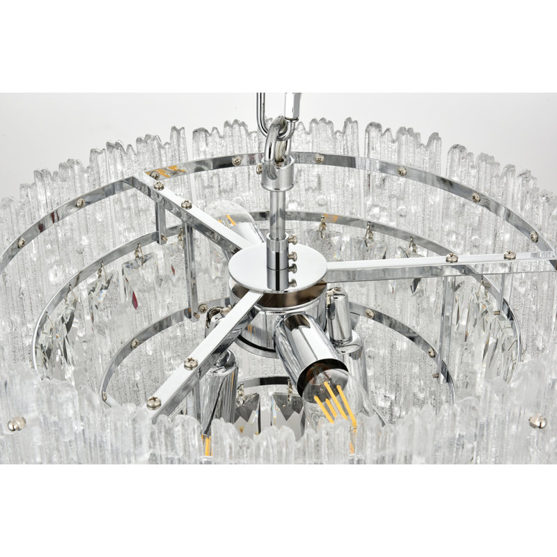 Lustre à 4 lumières Erastus, Chrome