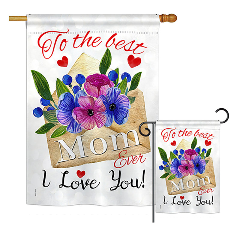 Ensemble de drapeaux en polyester Elden To the Best Mom