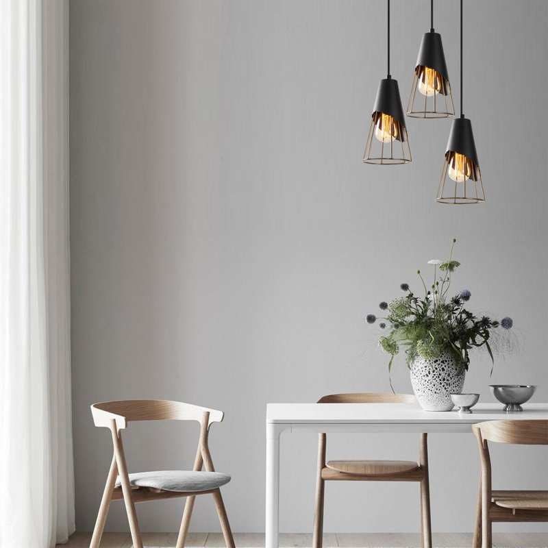 Luminaire suspendu conique à 3 lumières Philo