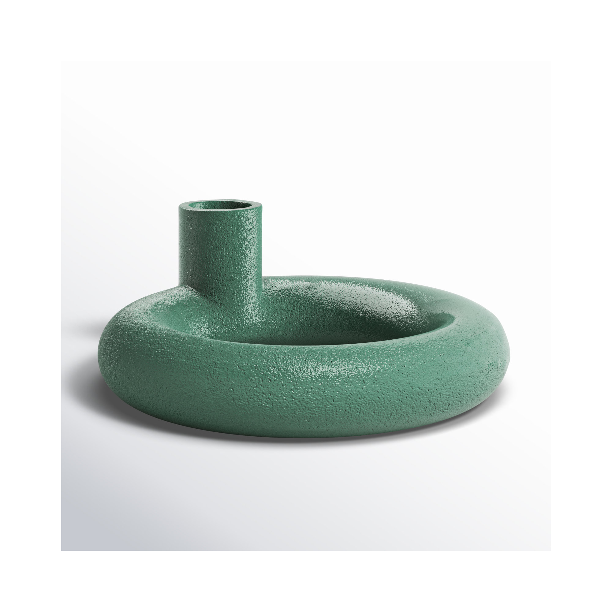 Single Taper Candle Holder, Green