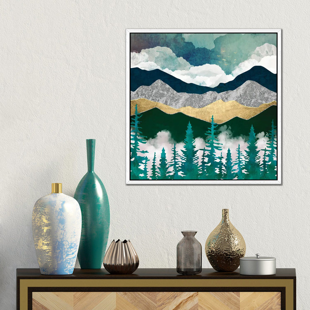 Misty Pines II von SpaceFrog Designs - Galerie-umwickelte Leinwand Giclée auf Leinwand