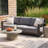 Aden 85'' Aluminum Outdoor Sofa-1300667676