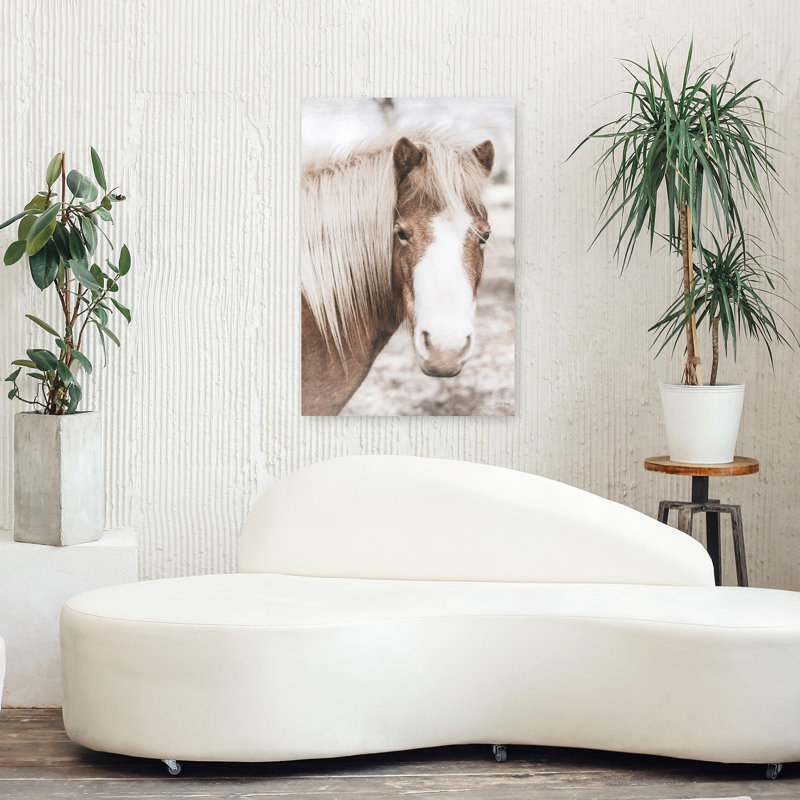 Miel, cheval, poney, art contemporain, H 36 po x l 24 po