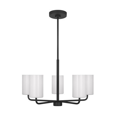 5 - Light Dimmable Shaded / Spider Chandelier