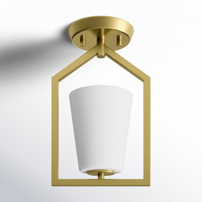 Glass Semi Flush Mount