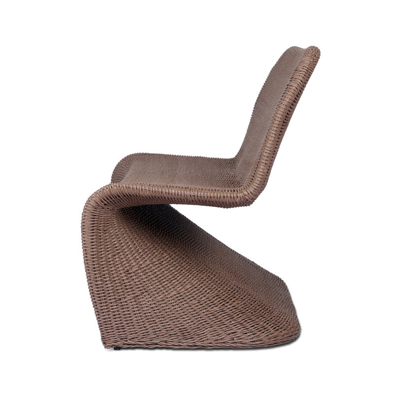 Portia Upholstered Dining Bench, Tanned Weave