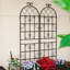 Ensemble de 2 treillis de jardin en métal antirouille 71 po x 19,7 po