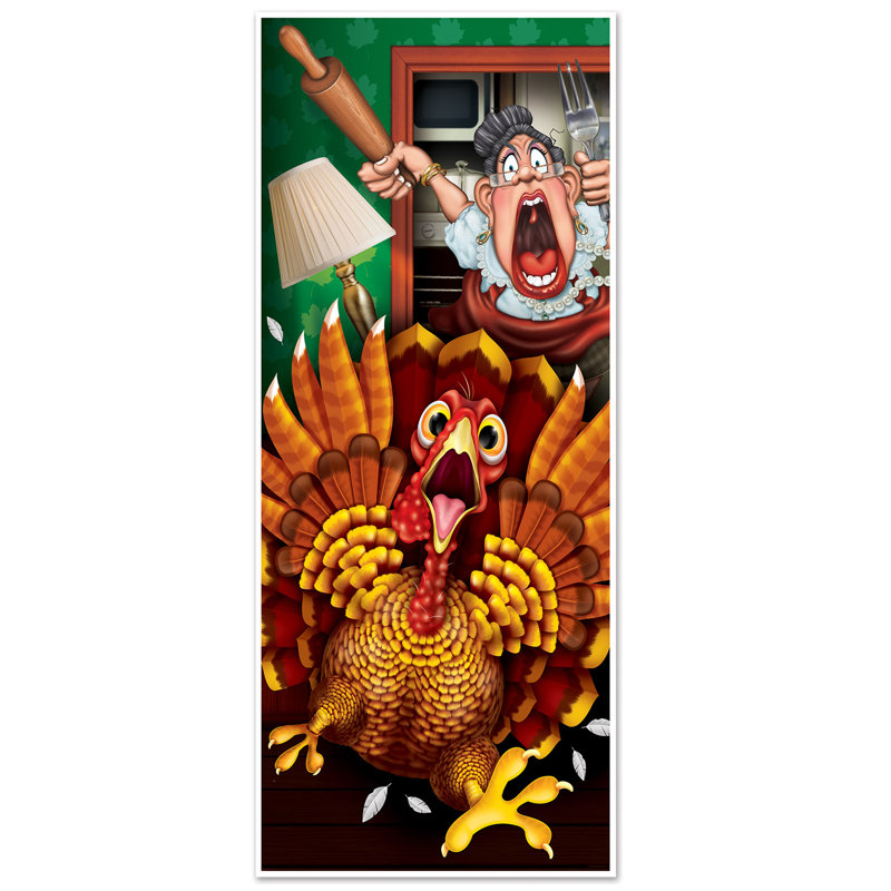 Housse de porte automne/thanksgiving wild dinde
