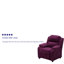 Deluxe Padded Contemporary Kids Recliner with Storage Arms-575610415