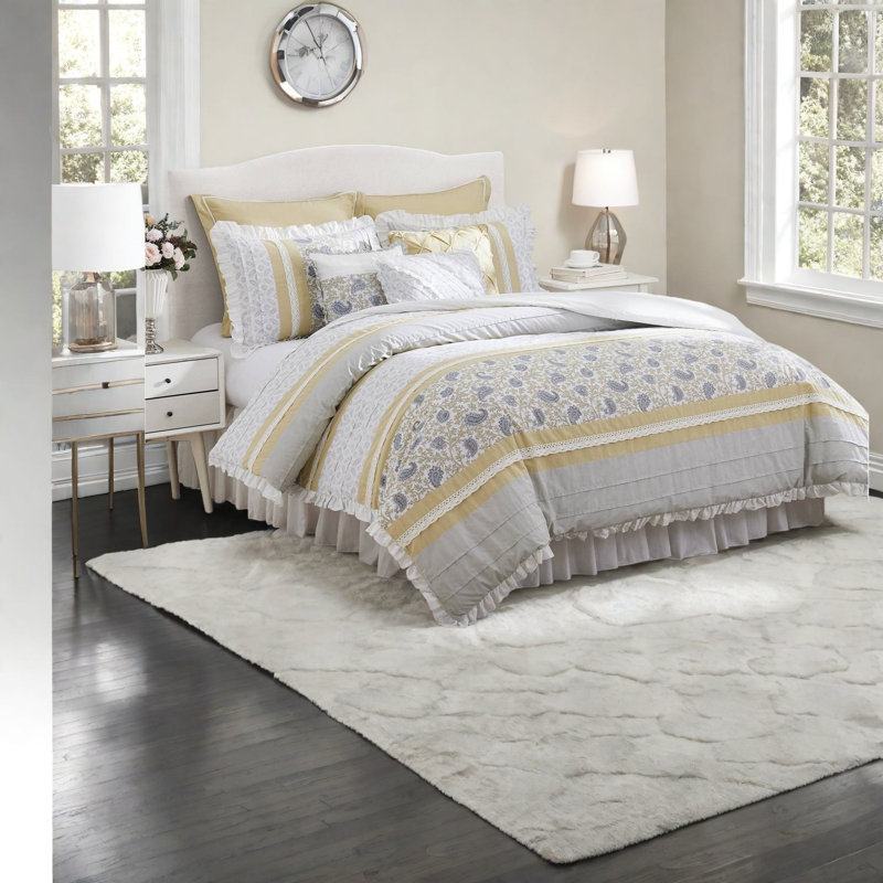 Ensembles de literie, coton percale très grand, style maison de campagne
