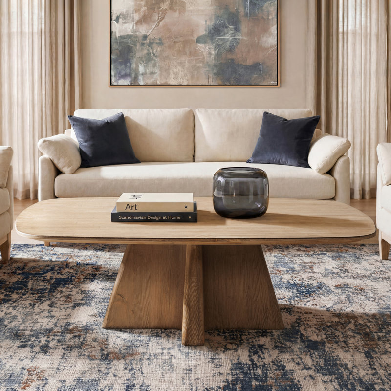Flory 49" Reclaimed Pine Solid Wood Coffee Table