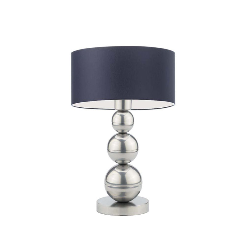Henrika Metal Desk Lamp, Silver, Navy