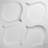 19.625" x 19.625" 3D Wall Panel in White (12-pack)