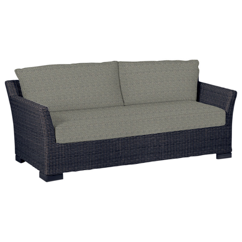 Club Woven Sofa - Black Walnut, Black Walnut, No Welt, Avila Natural White