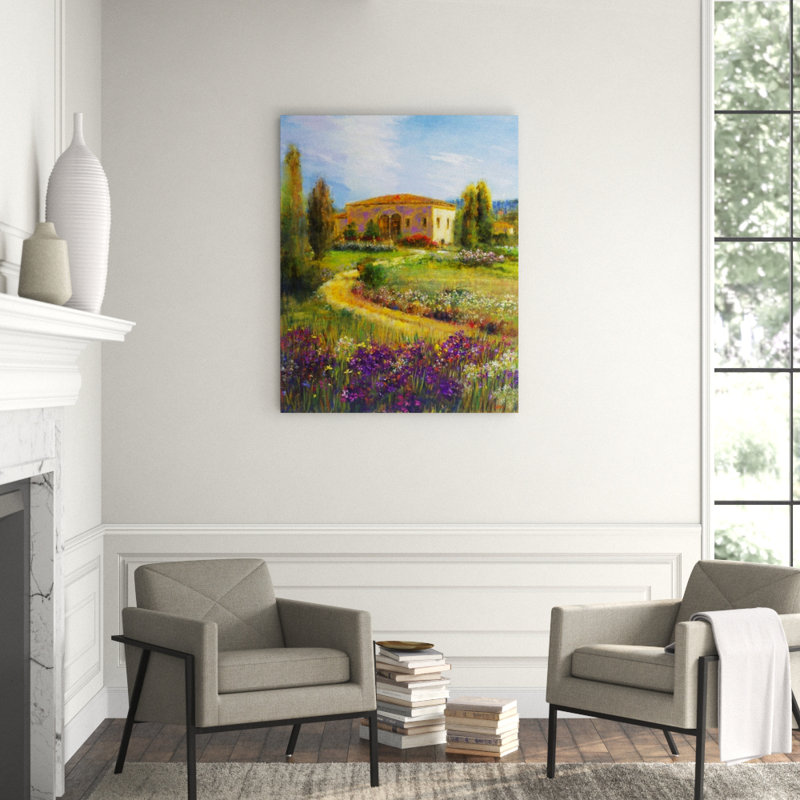 Morning In Spain II Painting by Michael Longo, 50" H x 40" W, Knife Gel