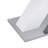Modern Square Dining Table, Stretchable, White Table Top+MDF X-Shape Table Leg With Metal Base