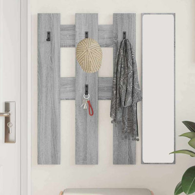 Wall-Mounted Coat Rack 65 X 3 X 100 Cm Engineered Wood