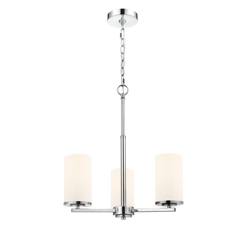Verlana 19" 3-Light Chandelier - Chrome, Chrome