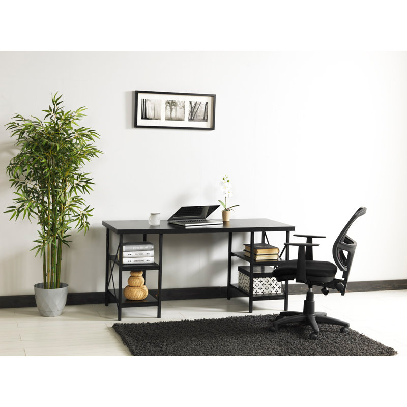 Bureau d'écriture et d'ordinateur, Noir