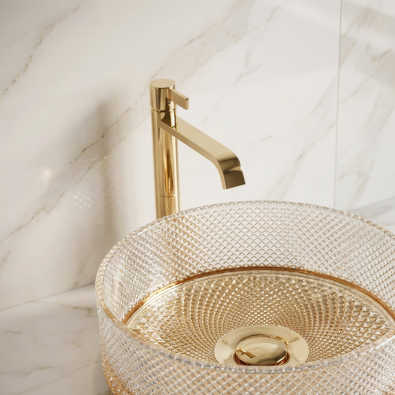 High Single Lever Basin Mixer Faucet, Polished Chrome