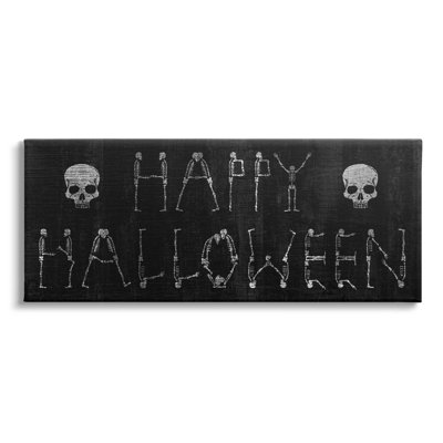 «Happy Halloween squelette lettres», art mural par Lil 'Rue