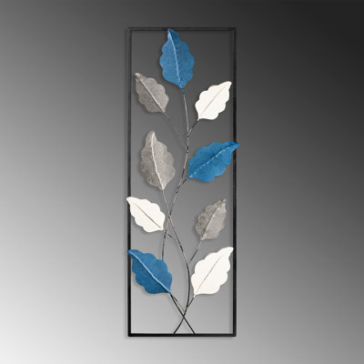 Handmade Decorative Metal Wall Accessory, 12.6 x 35.4 inches | 100% Metal, Thickness: 0.06 inches | Unique Hand-Painted Design, Perfect for Home Decor | Versatile Wall Hanging with Distinctive Color Variations