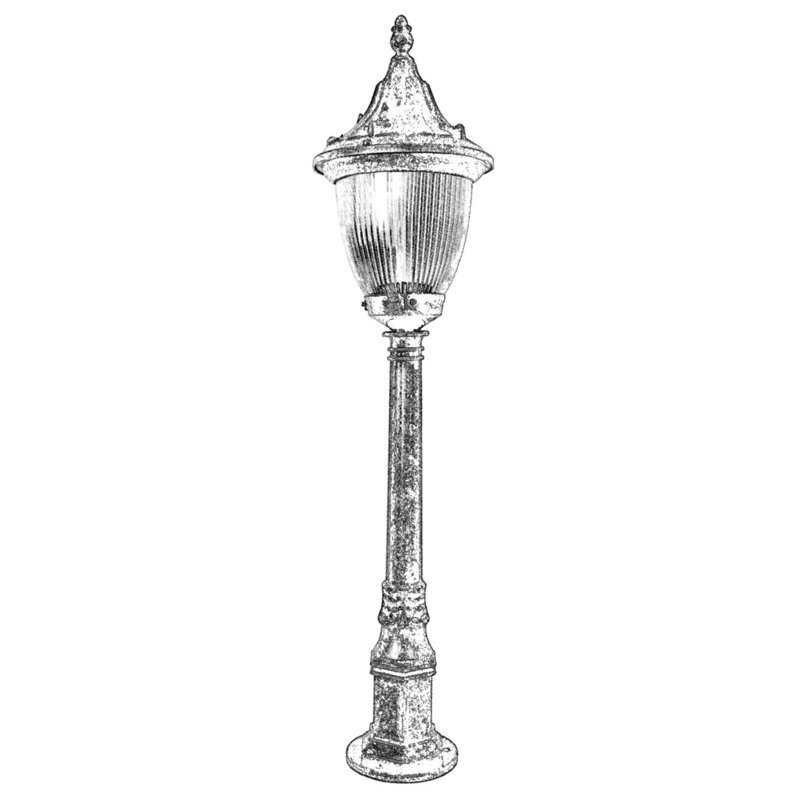 Aarjan Hammered Lamp Post (Full)
