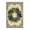 Tapis beige moelleux et moelleux abstrait moderne et contemporain Feliz Christmas - reliure vert sauge