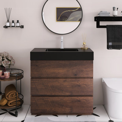 Meuble-lavabo une pièce 36 po