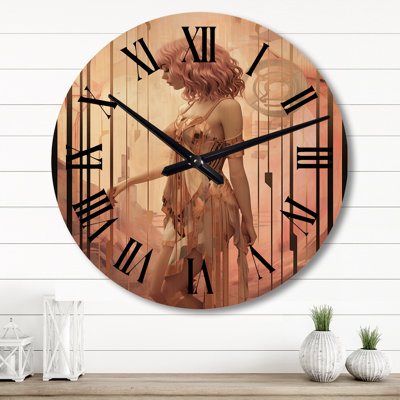 Horloge murale Art Nouveau Lady Of The Night I - Fashion Woman