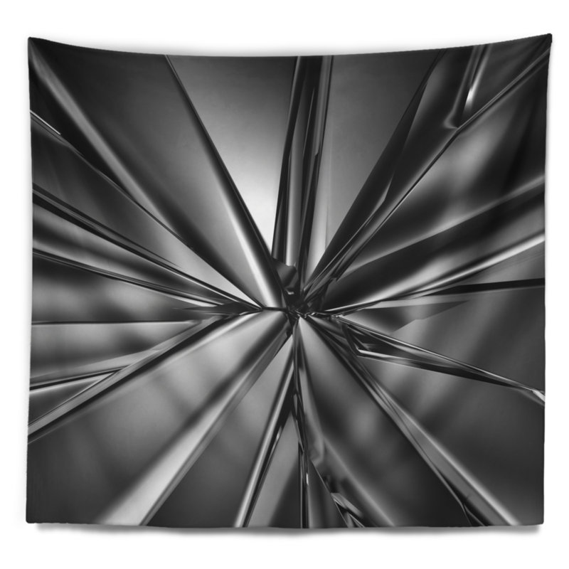 Tapisserie abstraite à fond de cristal futuriste, H 32 po x l 39 po