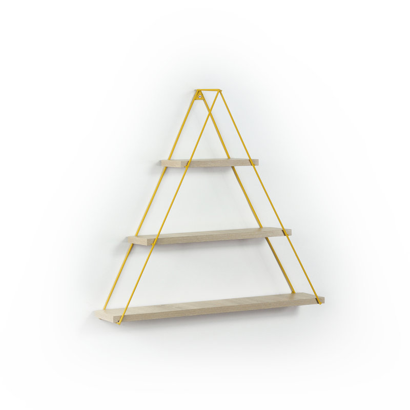 Tablette décorative murale - support en métal 23 po Hauteur, profondeur 5, largeur 29 en bois massif pour livres H, l, P