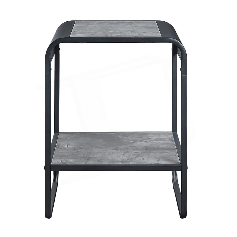 Modern Sleek Design End Table With Shelf
