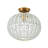 1 - Light Antique Round Sphere Crystal Semi Flush Mount