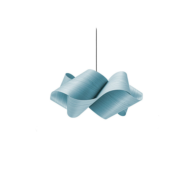 Swirl 1 - Light Pendant, Sea Blue, Matte Nickel, E26