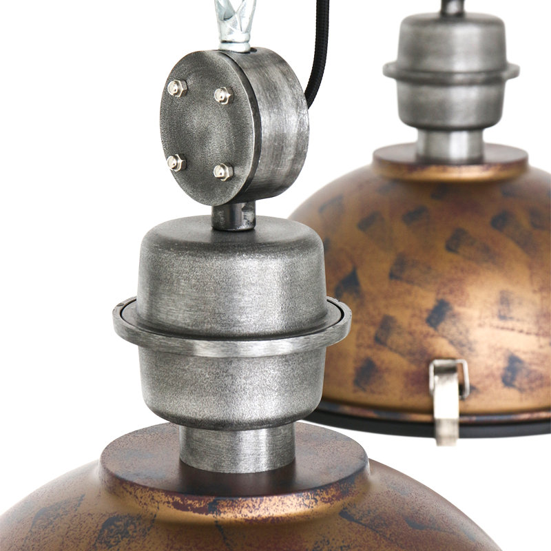 Bragg 3 - Light Dome Pendant, Brown
