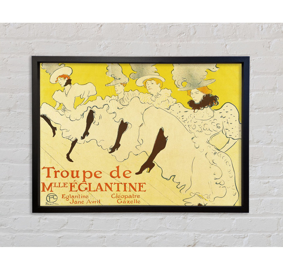 La Troup De Mlle Elegant Poster 1895 von Henri De Toulouse-Lautrec - Einzelbildrahmen Kunstdrucke auf Leinwand