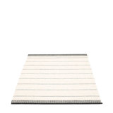 Belle Striped Area Rug in Black/Off White