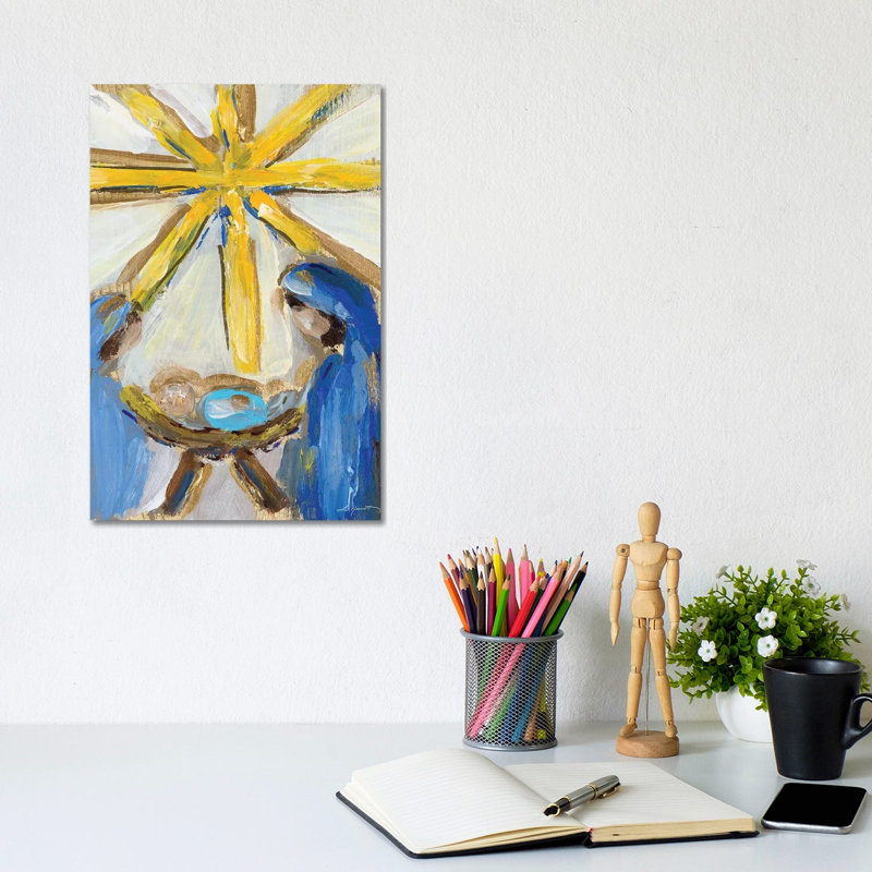 O Holy Night by L. Hewitt - Wrapped Canvas Painting, 20.32 cm H x 30.48 cm W