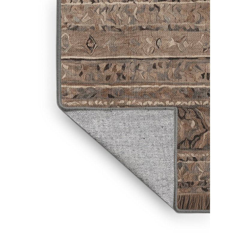 Tapis gris lavable à la machine GSIX03599, Carré 6 pi