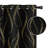 100% Blackout Thermal Insulated Curtains - Wave Line with Dots Gold Print, Grommet Top, 2 Panels-73219864-73219870