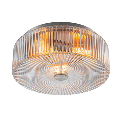 Plafonnier encastré en verre 3 lumières