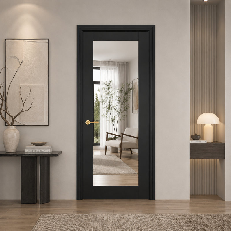 Dalle de porte intérieure 28 po x 80 po en bois manufacturé 1-Lite
