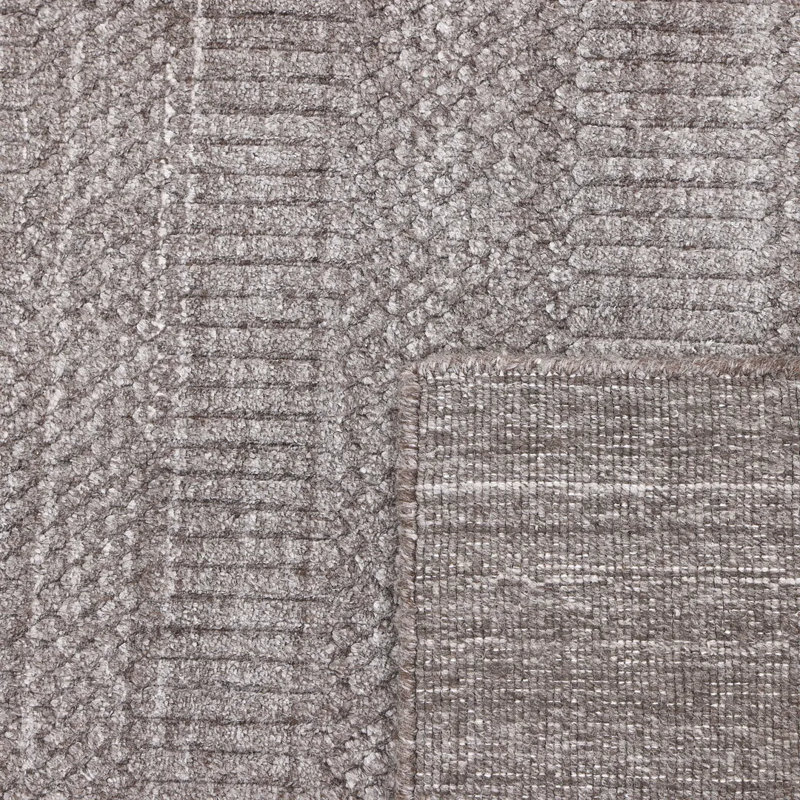 Sanam Striped Area Rug in Brown, Rectangle 5' x 8'