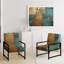Fauteuil Kintsugi Retro Glam Vintage Gold On Turquoise V-108620877